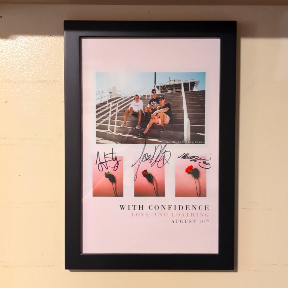 With Confidence Band Poster Signed With Frame